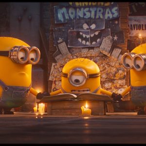 L to R: Ed, James and Henry in Illumination’s Minions & Monsters, directed by Pierre Coffin.